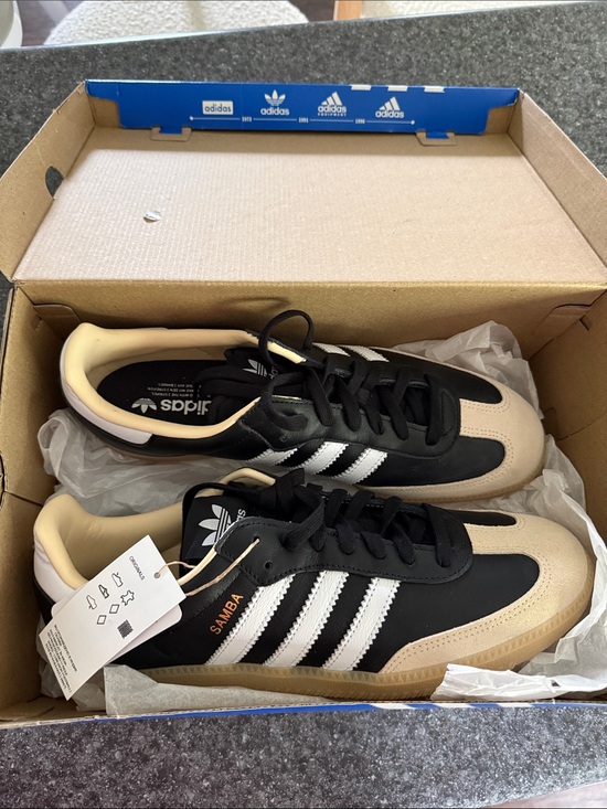 adidas Other - New adidas Samba originals Black, White & Tan Low-Top Sneakers
